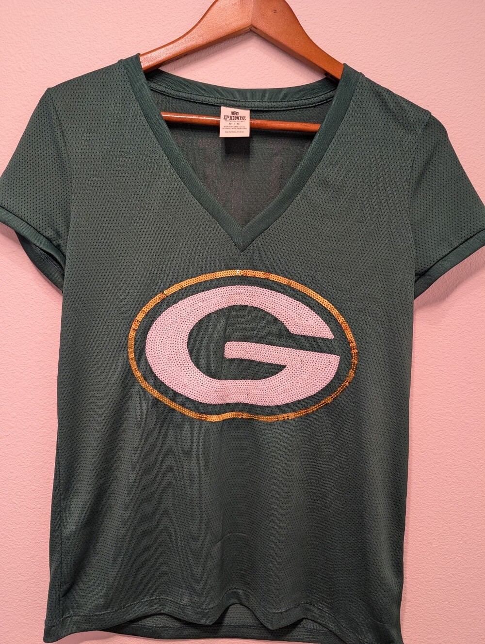 Green V-Neck Lightweight Green Bay Jersey